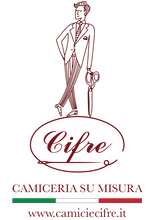 Carica l'immagine nel visualizzatore di Gallery, Camicia su misura Donna Queen, collo e polsi a rouche, tessuto bastoncino classico - CIFRE Sartoria
